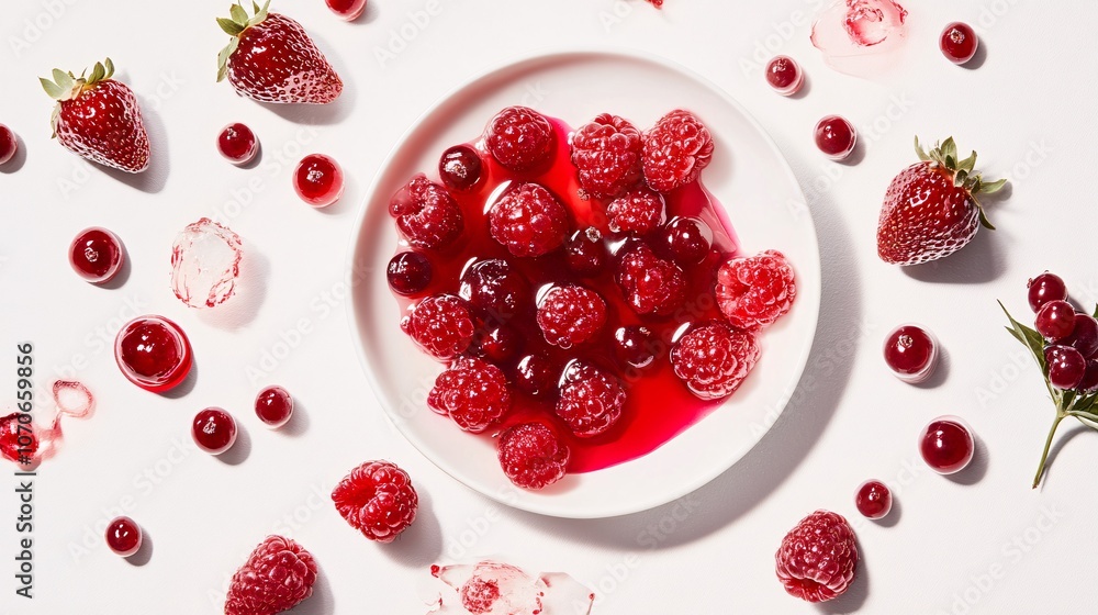 A Bowl of Fresh Red Berries: A Culinary Masterpiece A Bowl of Fresh Red Berries: A Culinary Masterpiece