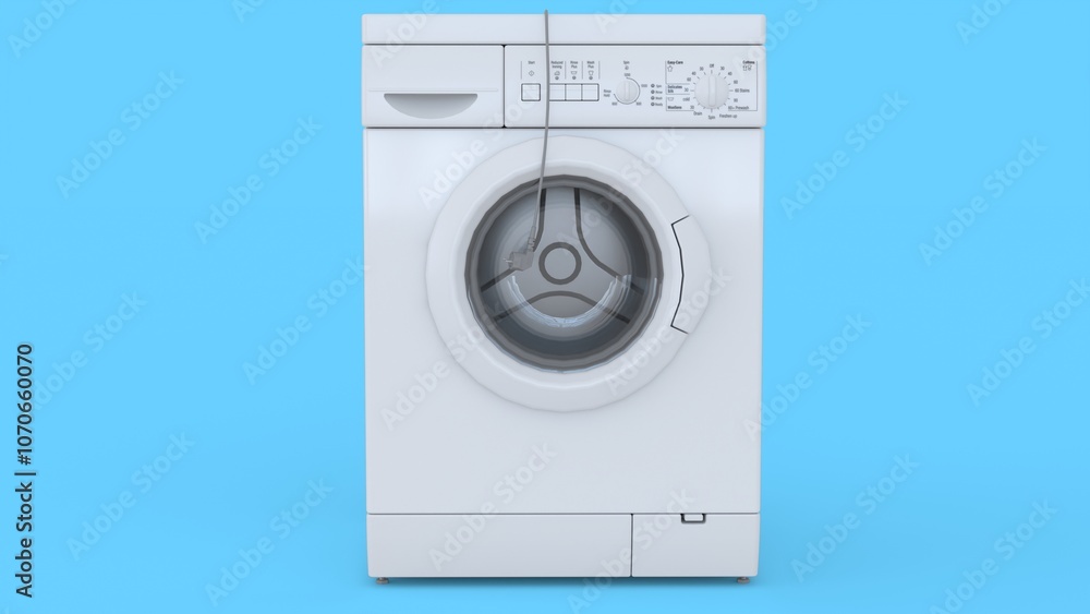 washing machine with blue background washing machine with blue background