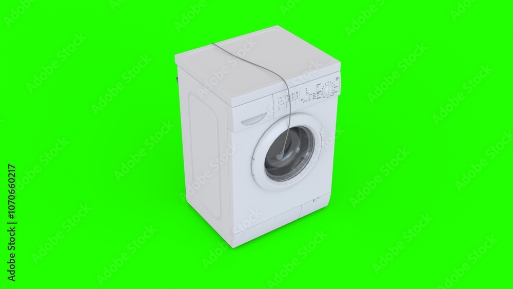 washing machine with green background washing machine with green background