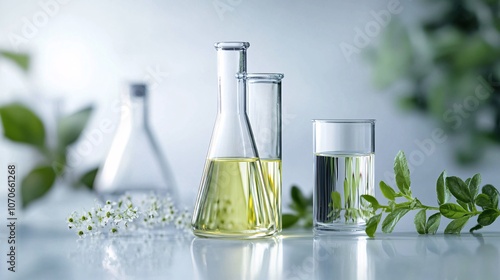 Laboratory glassware with natural organic ingredients