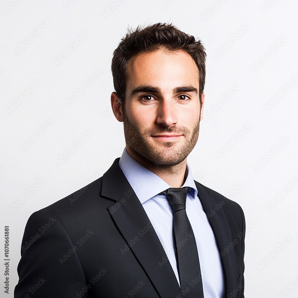 Businessman posting on white background. Businessman posting on white background.