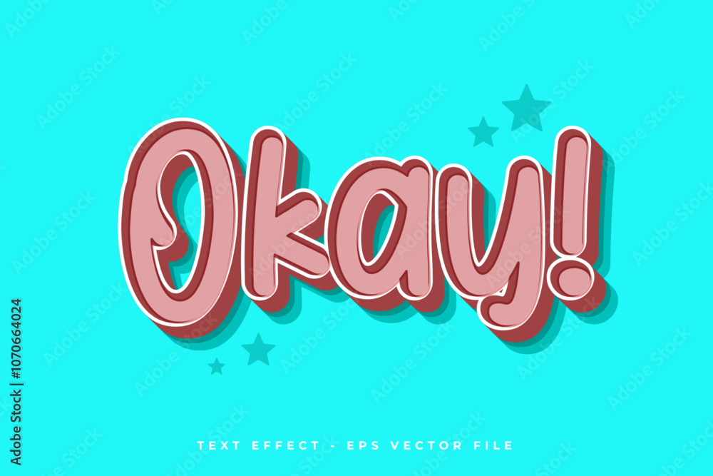 Custom text effect okay with lettering font Custom text effect okay with lettering font