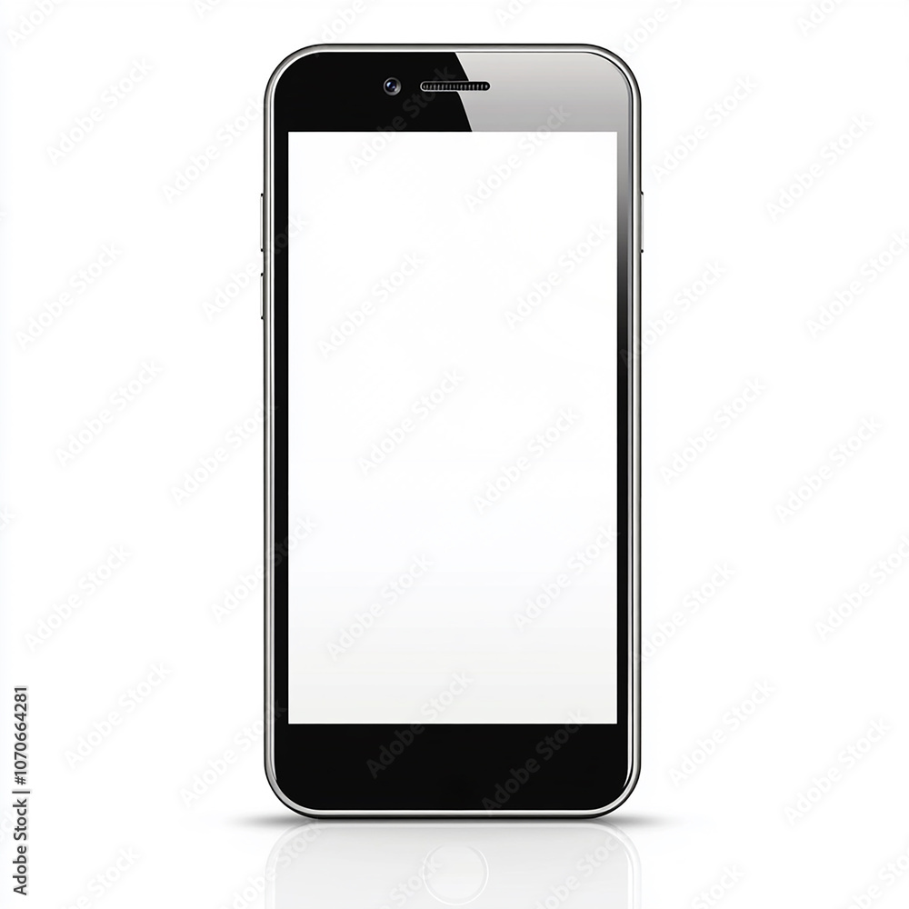 Smartphone blank screen on white background. Smartphone blank screen on white background.