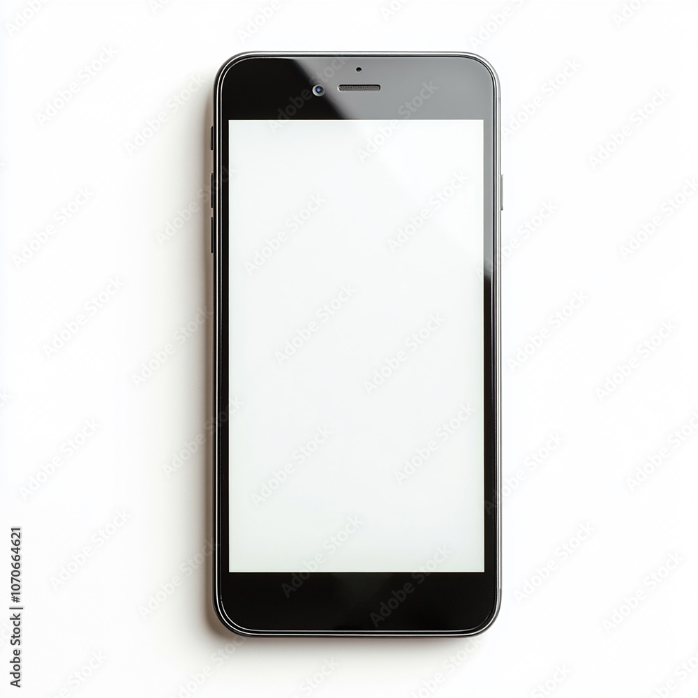Smartphone blank screen on white background. Smartphone blank screen on white background.
