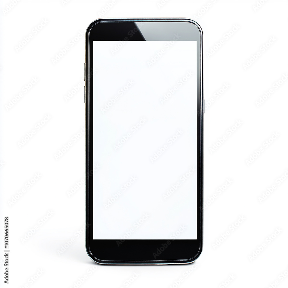 Smartphone blank screen on white background. Smartphone blank screen on white background.