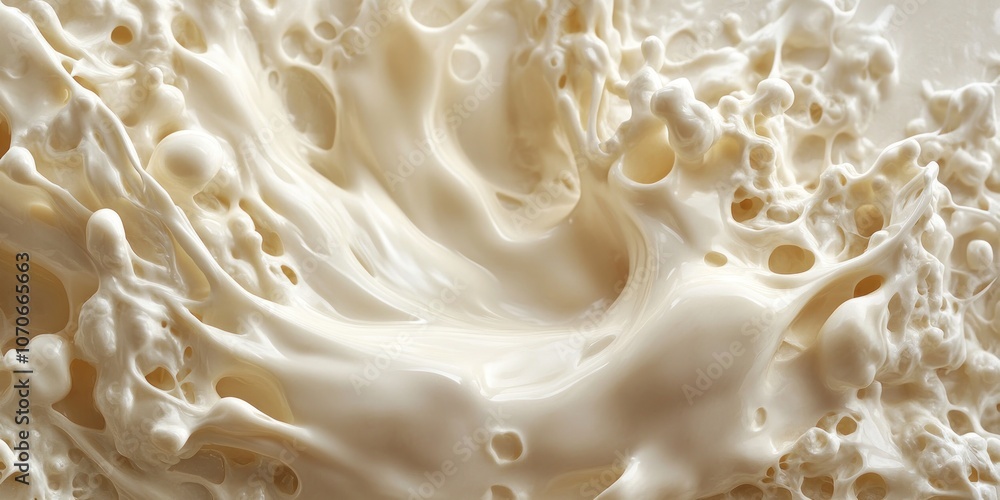 Abstract Whipped Cream Texture with Air Bubbles Abstract Whipped Cream Texture with Air Bubbles