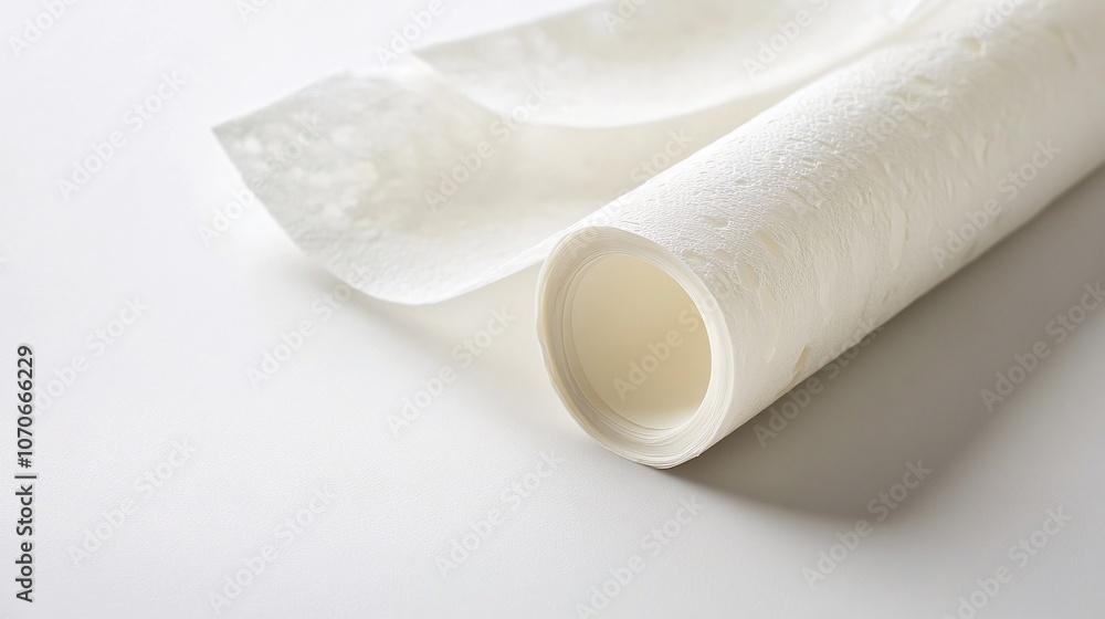 White Paper Roll: A Minimalist Texture White Paper Roll: A Minimalist Texture