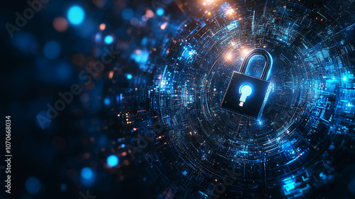 Cyber security and data protection on internet. Person touching virtual shield, secure access, encrypted connection. Password protected system and storage. Cybersecurity technology.