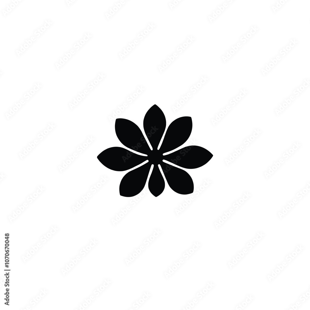 a black and white logo or icon. It is a simple, minimalist design with a white background