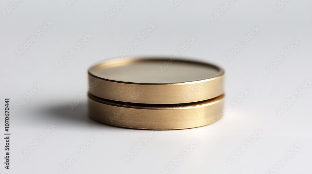 Golden Container: Luxurious Small Round Metal Box for Collectibles Golden Container: Luxurious Small Round Metal Box for Collectibles