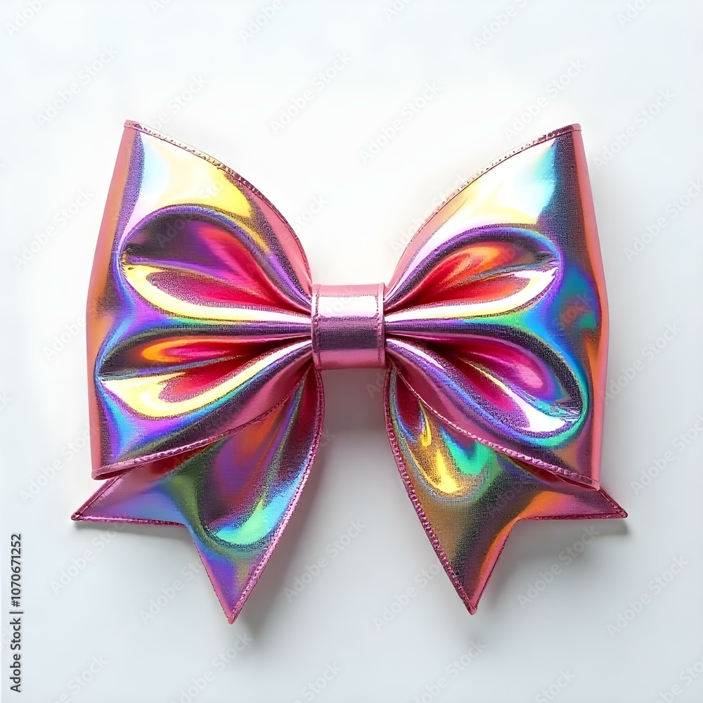 pink bow on white background pink bow on white background
