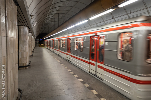 Photography métro au départ à Prague en république tchèque