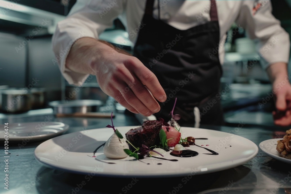 Chef Plating Food Chef Plating Food