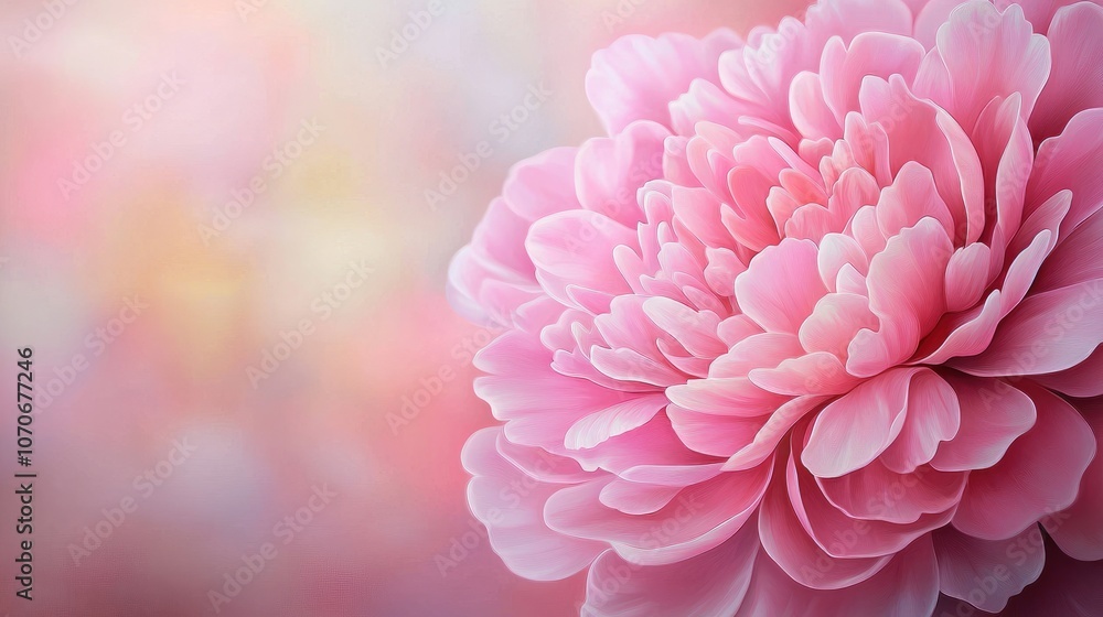 Vibrant Pink Peony with Intricate Layered Petals Vibrant Pink Peony with Intricate Layered Petals
