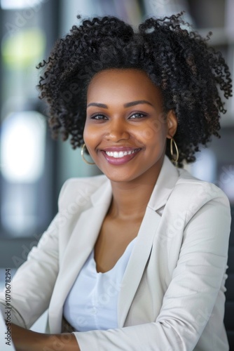 Smiling professional woman in office