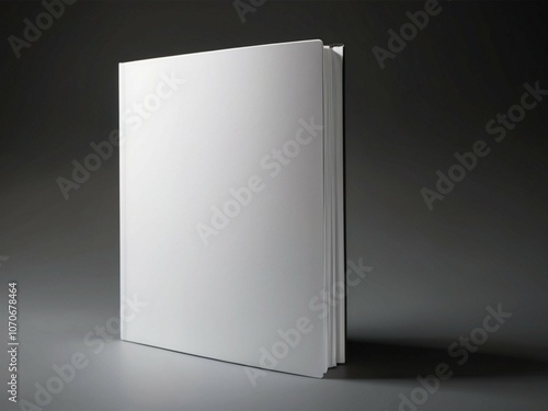 White book cover in a dark background