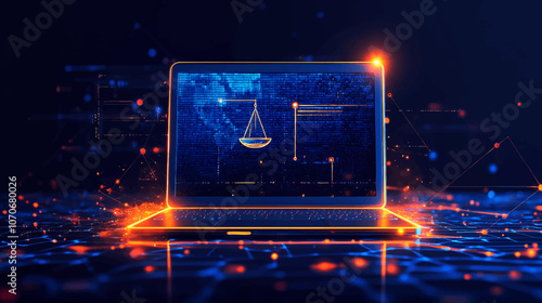 Lawyer businessman holding law innovation network icons. Legal advice Lawyer Attorney at Law. Business finance concept.