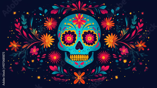Calavera sugar skulls. Mexican dia de los muertos day of the dead holiday skulls. Cartoon vector set of male and female craniums with floral pattern. Traditional calaca heads for Death celebration.