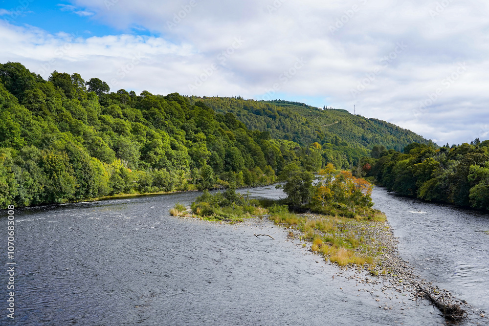 The river Tay seen from Dunkeld in Scotland The river Tay seen from Dunkeld in Scotland