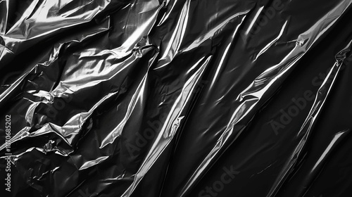 Realistic Plastic Texture Overlay Plastic Wrap with Shadow Overlay Effect.