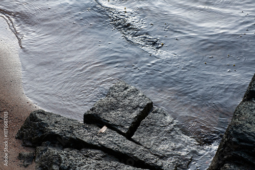 water flowing on stones  photo