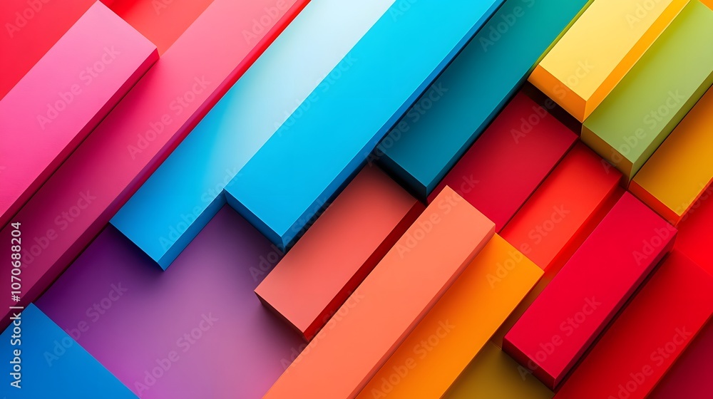 Abstract Geometric Shapes with Vibrant Colors Abstract Geometric Shapes with Vibrant Colors