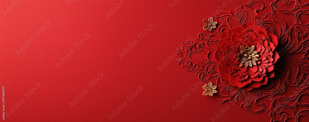 Celebrate chinese new year with a decorative red festival border design Celebrate chinese new year with a decorative red festival border design