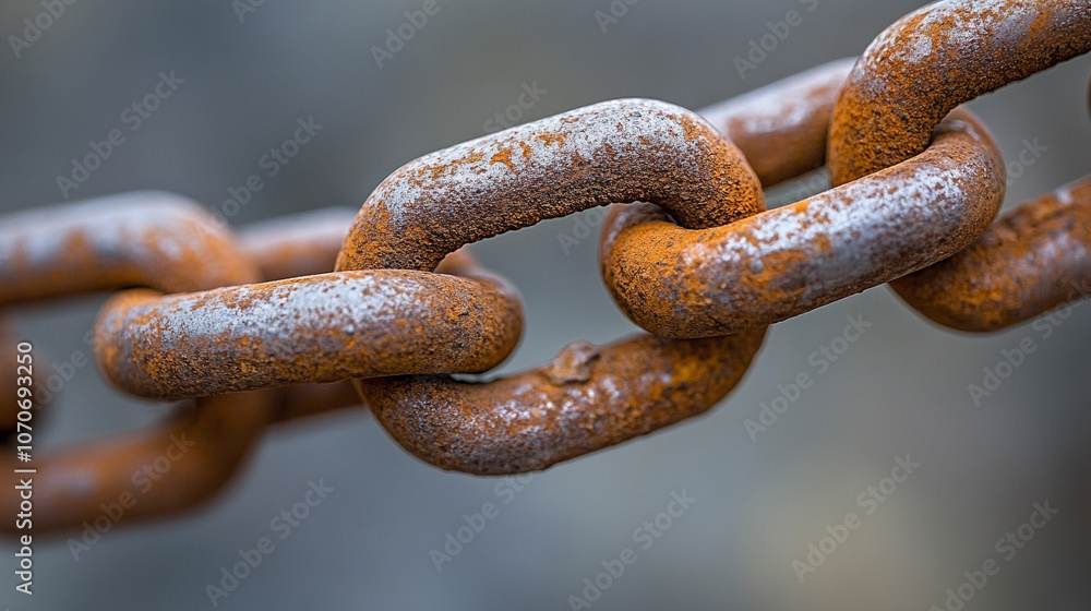 close-up shot of a chain, with each link intricately designed, symbolizing strength, unity, and interconnectedness. The detailed texture emphasizes resilience and the power of connections close-up shot of a chain, with each link intricately designed, symbolizing strength, unity, and interconnectedness. The detailed texture emphasizes resilience and the power of connections