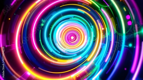 Abstract Swirling Lights: Colorful Background