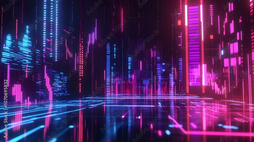 Investment trends in 3D holographic charts Investment trends in 3D holographic charts