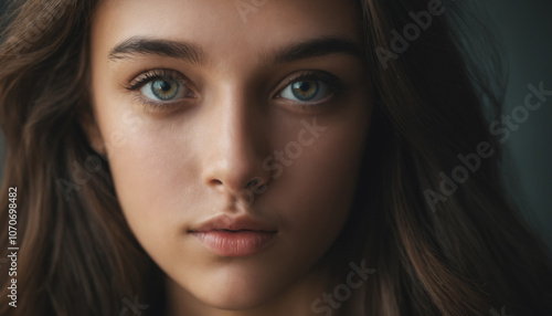 Wallpaper Mural stunning young woman with a deep look into the camera, perfect light, highly detailed Torontodigital.ca