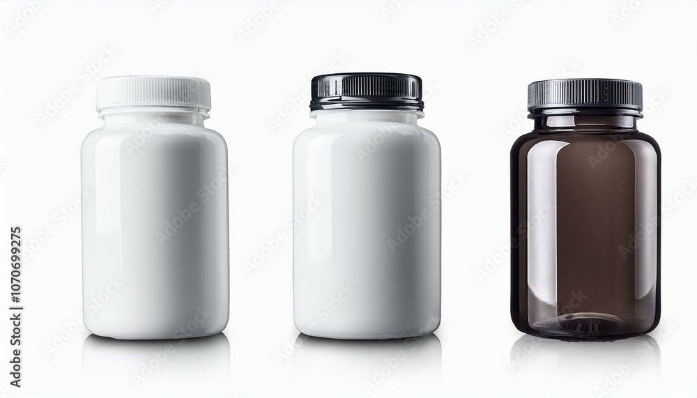 White pill bottle mockup on isolate White background, PNG White pill bottle mockup on isolate White background, PNG
