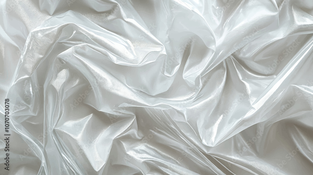 A close-up of the transparent plastic wrap material, with clear textures and a glossy surface. The background is white to highlight the texture of each layer of the wrapping film. A close-up of the transparent plastic wrap material, with clear textures and a glossy surface. The background is white to highlight the texture of each layer of the wrapping film.