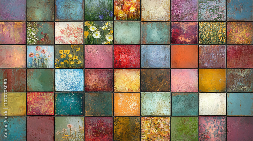 digital collage featuring colorful squares, symbolizing diversity, creativity, and the merging of modern art with technology, expressing energy and dynamic visual expression digital collage featuring colorful squares, symbolizing diversity, creativity, and the merging of modern art with technology, expressing energy and dynamic visual expression