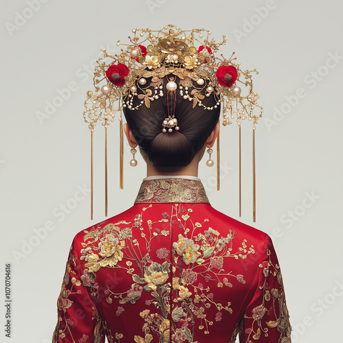  woman in qipao Chinese New Year 