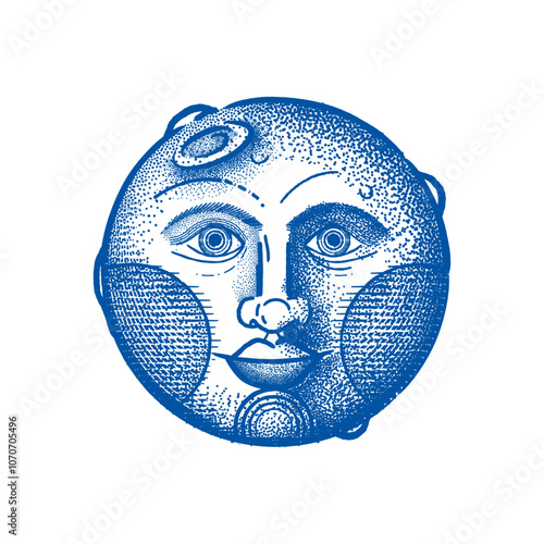 Cara en la Luna Llena