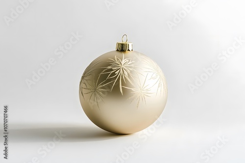 shiny Christmas ornament as holiday decoration, representing gold Christmas elegant bauble