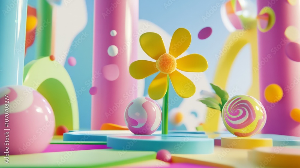 3d daisy bright colors 3d daisy bright colors