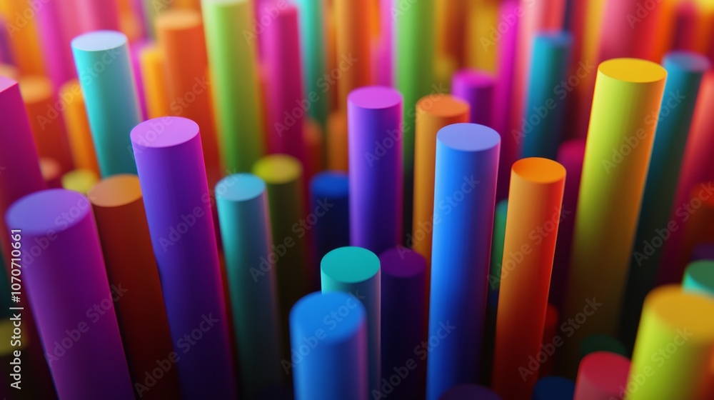 a 3d iconic model of a cylinder bar graph featuring a 3d iconic model of a cylinder bar graph featuring