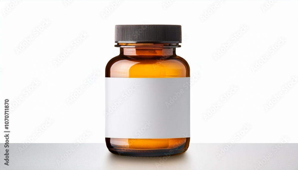 A vitamin bottle with blank label on White background PNG A vitamin bottle with blank label on White background PNG