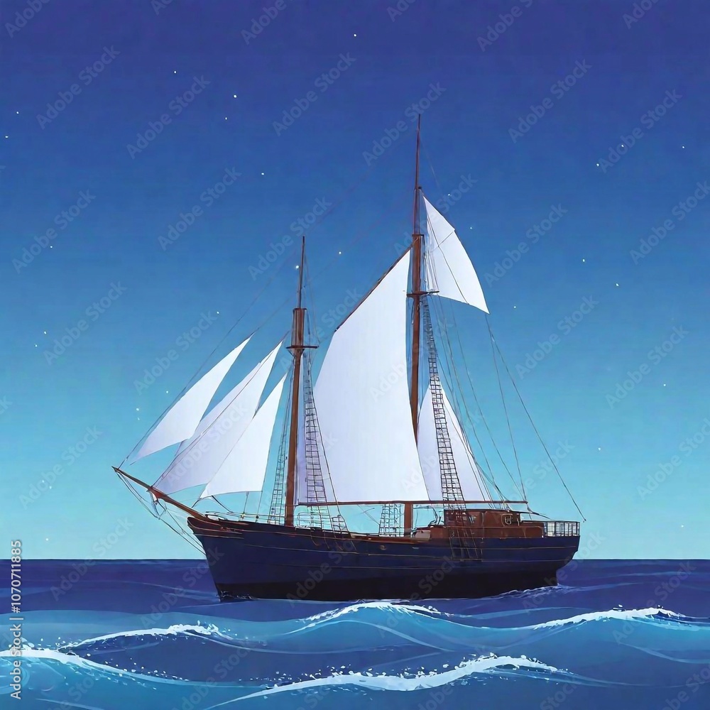 3 d rendering of a ship on the sea 3 d rendering of a ship on the sea