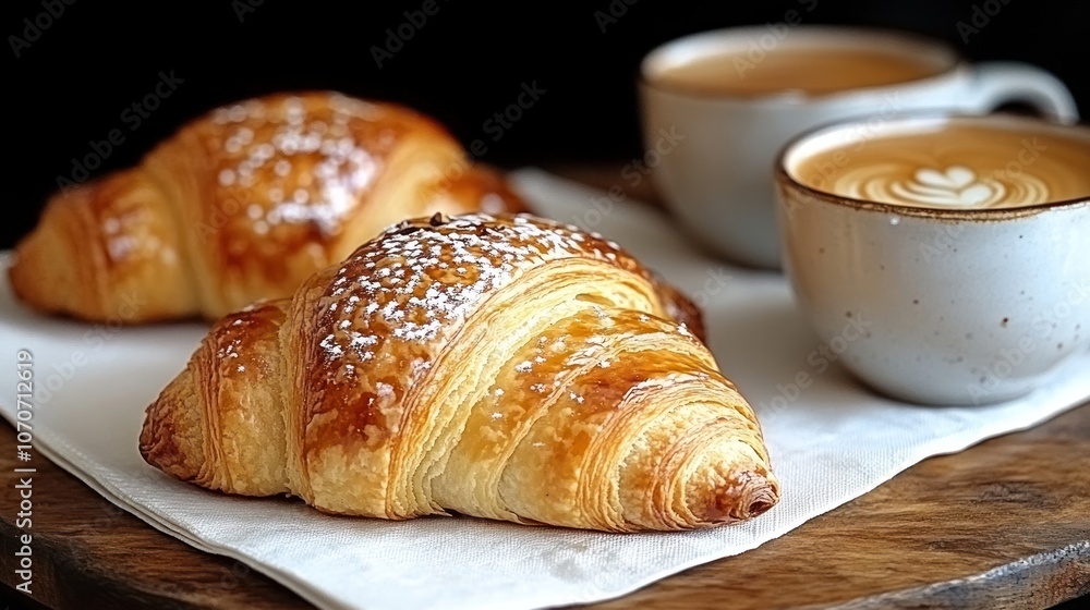 Fresh Croissants and Coffee Fresh Croissants and Coffee