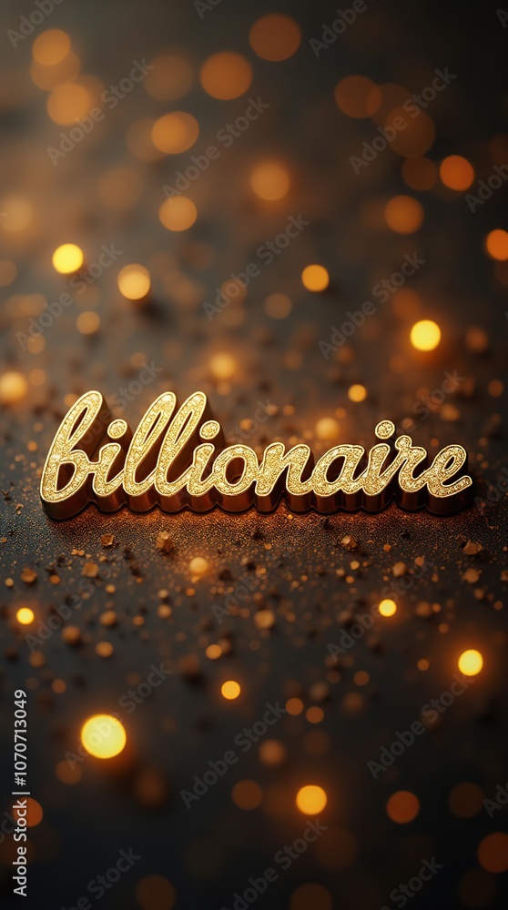Golden billionaire text effect with luxurious glowing style Golden billionaire text effect with luxurious glowing style