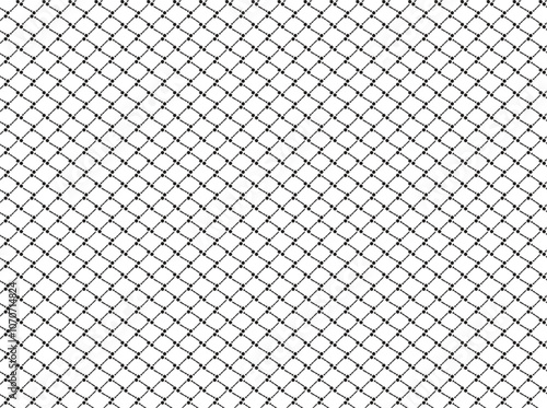 a seamless pattern of black mesh with a white background.