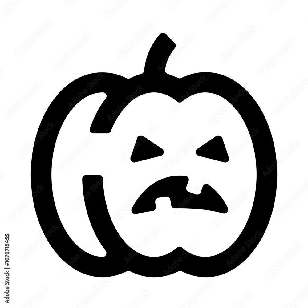 Jack-o-lantern Line Round Icon Jack-o-lantern Line Round Icon