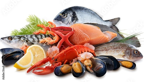 Boiled lobster on a white plate, a delicious seafood dinner
