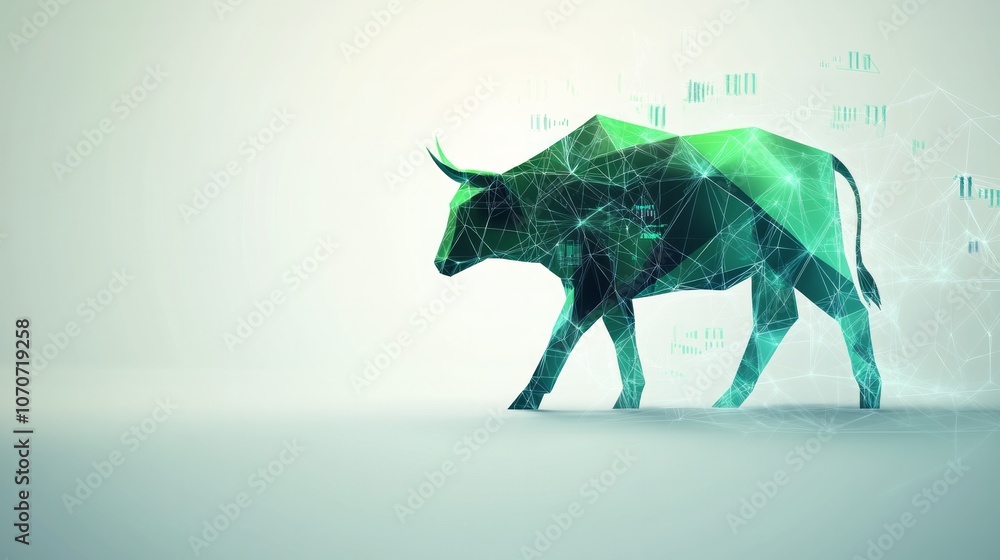 watercolor of a bullish Green lines watercolor of a bullish Green lines