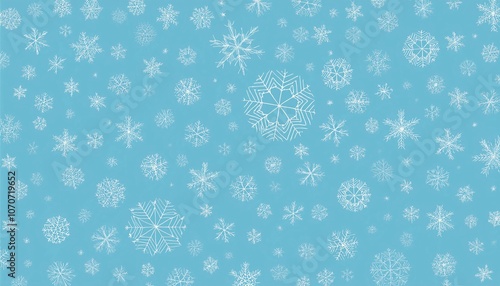 christmas background - minimalist blue winter snowflake wallpaper pattern