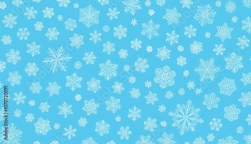 christmas background - minimalist blue winter snowflake wallpaper pattern