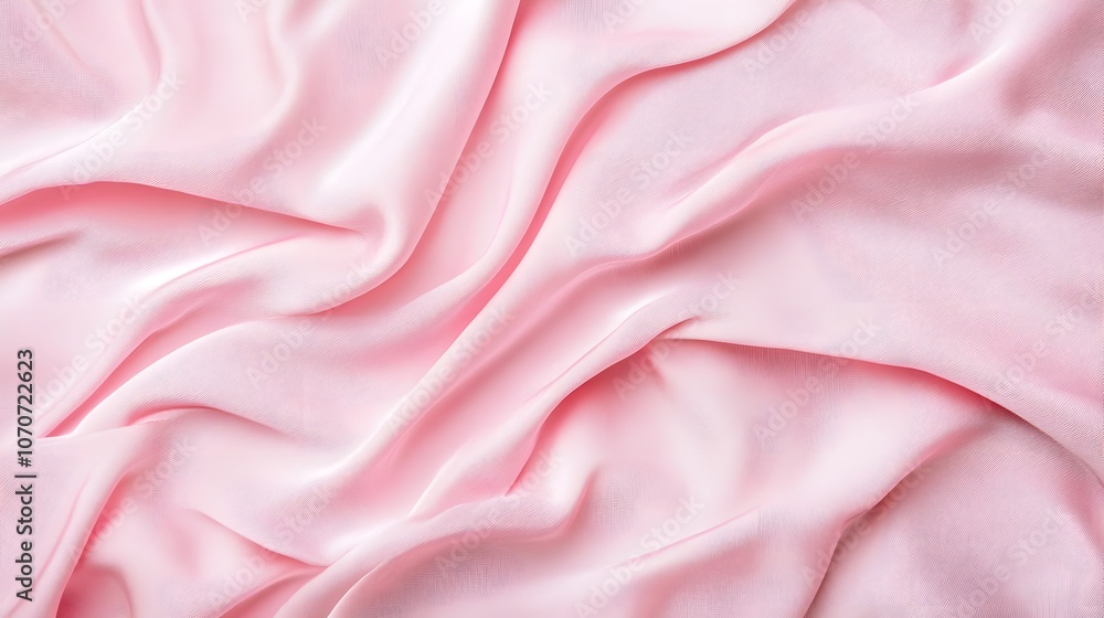 Soft Pink Draped Fabric with Textured Surface Soft Pink Draped Fabric with Textured Surface